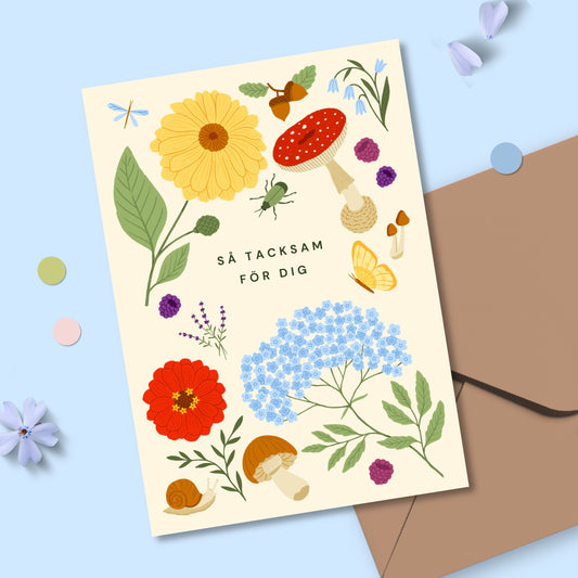 Tacksam för dig - gratulationskort