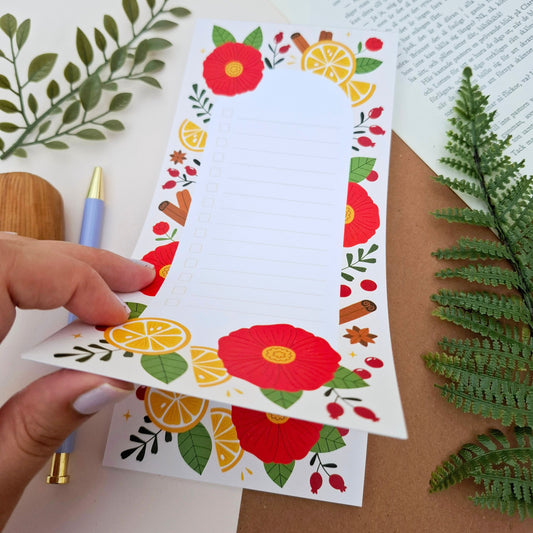 Flowers and oranges Notepad