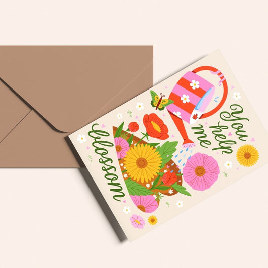 Empowering Greeting card - You help me blossom