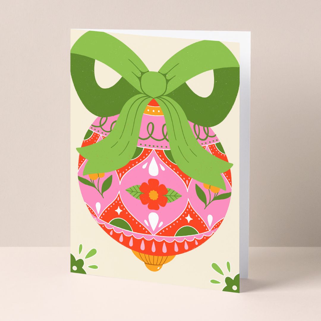 Christmas ornament greeting card