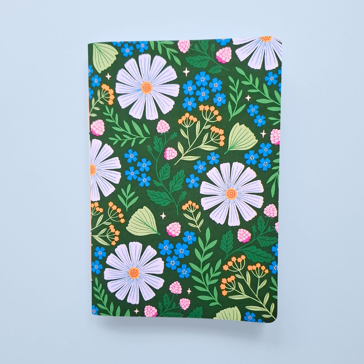 A5 floral hand bound notebook