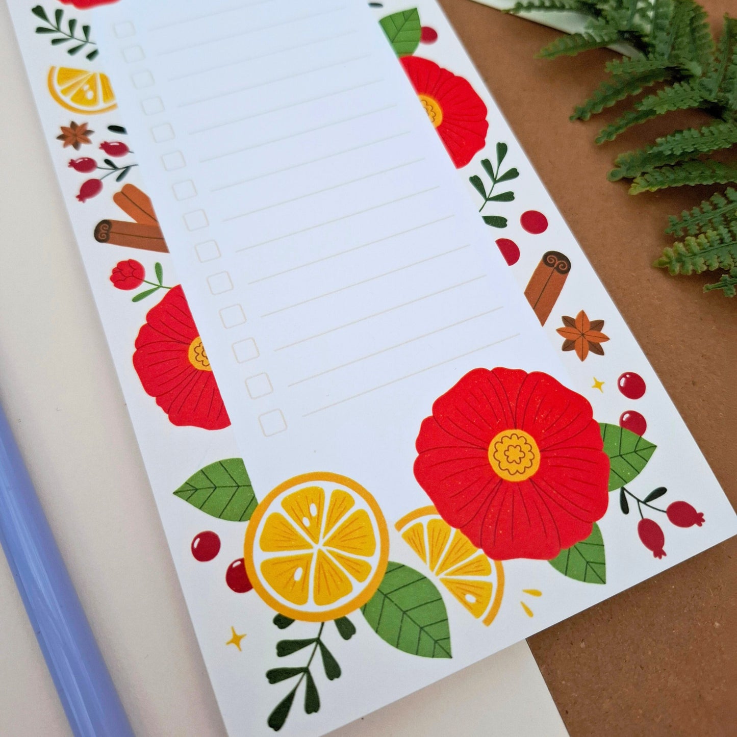 Flowers and oranges Notepad