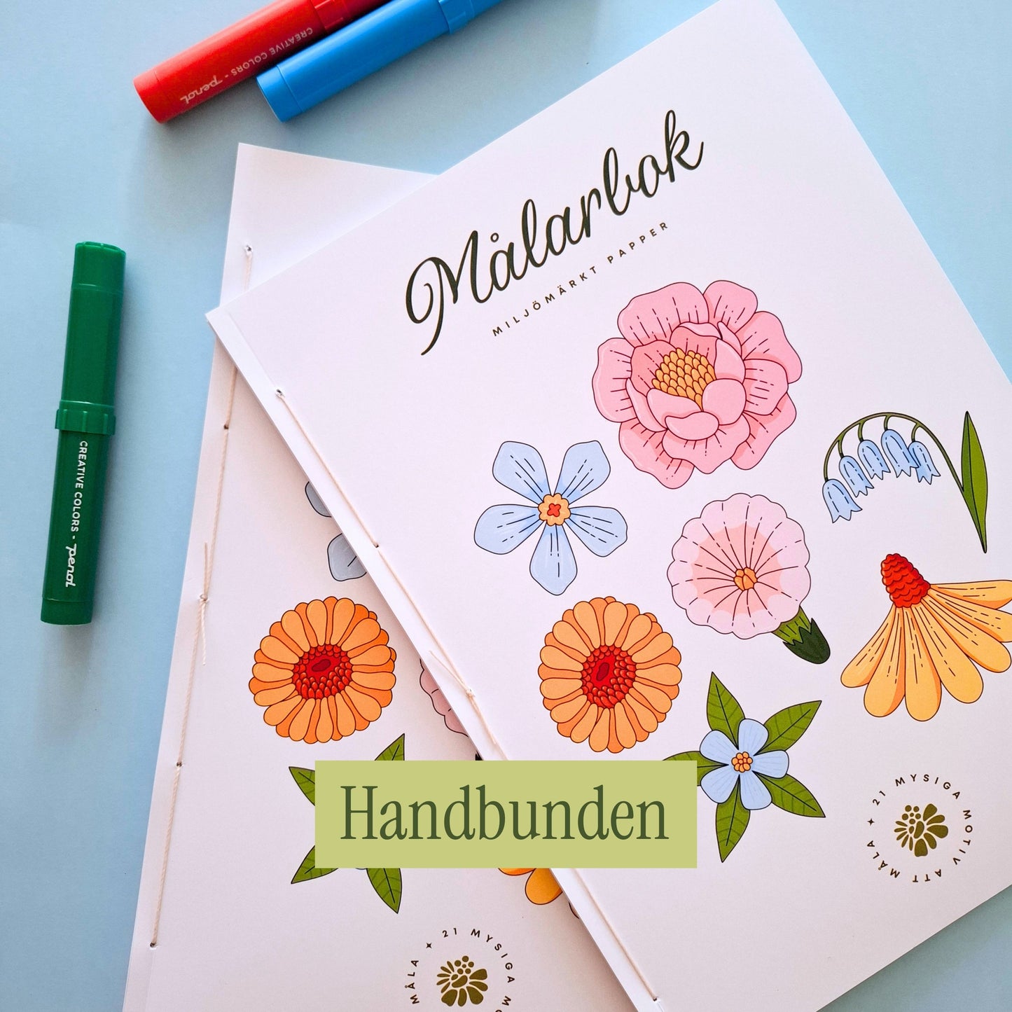 Målarbok - trädgården