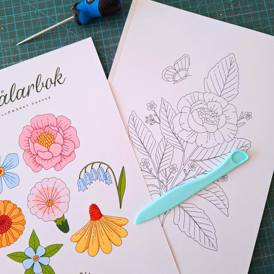 Målarbok - trädgården