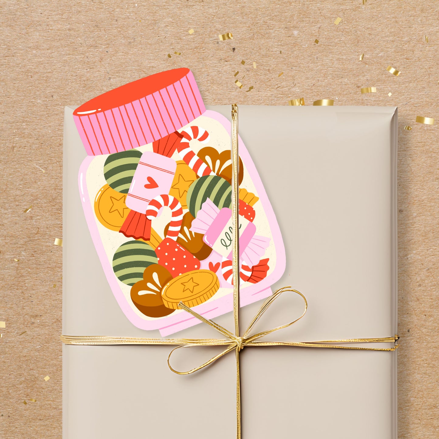 Christmas Gift tags - Set of 5 illustrated holiday tags