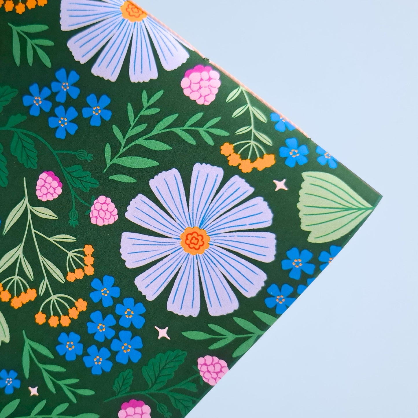 A5 floral hand bound notebook