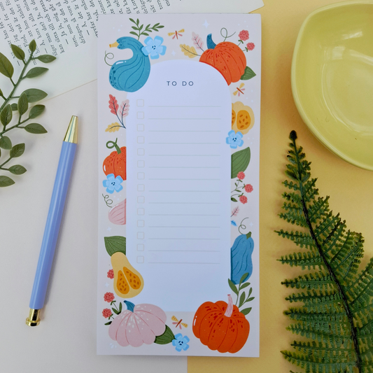 Pumpkins and florals Notepad